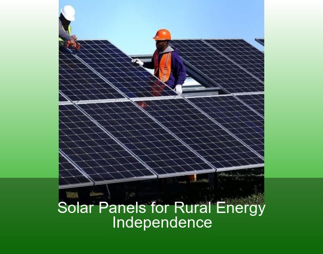 Solar Panels for Rural Energy Independence
